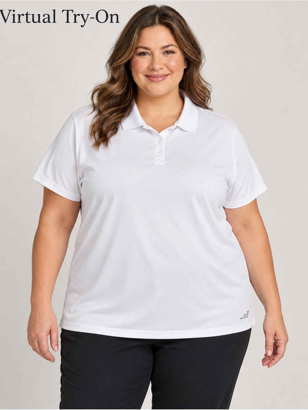 BCG Plus Womens 3X White Polo Shirt UPF 50 Short Sleeve Golf Tennis Top NWT